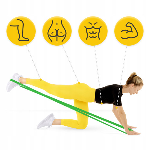 Резинка для фитнеса  4FIZJO Power Band 4 шт 6-36 кг Mix - фото №12